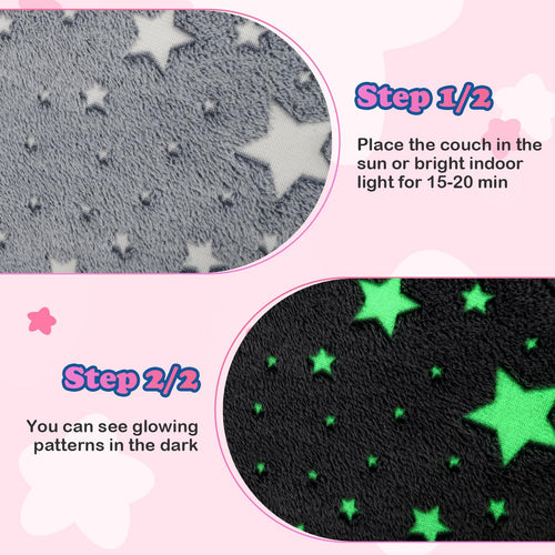 OLAKIDS Kids Sofa with Glow in The Dark, Toddler Armchair Couch