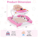 INFANS Baby Walker, 5 in 1 Behind Walker Learning Seated Rocker Bouncer with Removable Music Tray, Adjustable Height