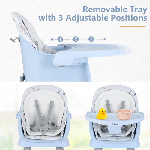 INFANS 8 in 1 Baby High Chair, Convertible Highchair for Babies and Toddlers, Infant Dining Booster Seat