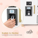 OLAKIDS Kids Kitchen Playset, Toddler Wooden Pretend Cooking Toy Set with Acrylic Drawing Board Ice Machine Dishwasher