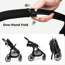 INFANS 2 in 1 Baby Stroller, High Landscape Infant Stroller & Reversible Bassinet Pram, Foldable Pushchair