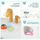 OLAKIDS Corner Kids Kitchen Playset, Toddler Wooden Pretend Cooking Set