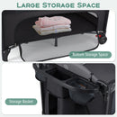 INFANS Baby Bassinet, 4 in 1  Pack and Play Baby Playard with Changing Table, Mosquito Net