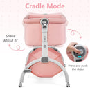 INFANS 3 in 1 Baby Bassinet, Bedside Sleeping, Rocking Cradle, Easy Folding Portable Safer Co-Sleeping Crib with Storage Basket