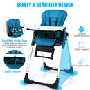 INFANS 4 in 1 High Chair–Booster Seat, Convertible Highchair, Installation-Free,Simple Fold for Baby, Infant& Toddler