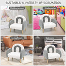 OLAKIDS Kids Sofa, Toddler Armchair with Solid Wooden Frame Anti-Tipping Design Plush Fabric