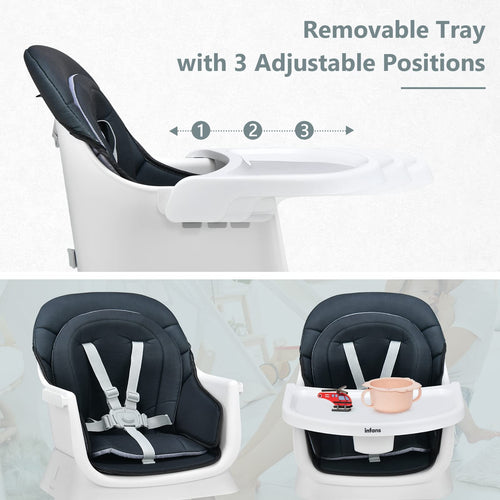 INFANS 8 in 1 Baby High Chair, Convertible Highchair for Babies and Toddlers, Infant Dining Booster Seat