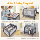 INFANS 4 in 1 Pack and Play, Portable Baby Kid Infant, Travel Playard with Bassinet