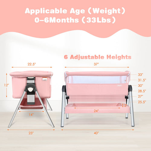 Baby Bassinet Bedside Sleeper with Spine Protecting Support INFANS