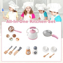 OLAKIDS Corner Kids Kitchen Playset, Toddler Wooden Pretend Cooking Set