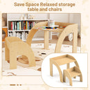 OLAKIDS Kids Table and Chair Set, Wooden Activity Table for Toddlers