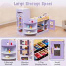 OLAKIDS Kids Grocery Store Playset, Wooden Supermarket Toy Set