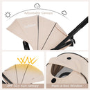 INFANS 2 in 1 Baby Stroller, High Landscape Infant Stroller & Reversible Bassinet Pram, Foldable Pushchair