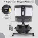INFANS 3-in-1 Baby Bassinet, Bedside Sleeper with Comfy Mattress, Wheels, 6-Height Adjustable, Storage Basket