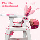 INFANS 5 in 1 Baby High Chair, Convertible Toddler Table Chair Set,  Multi-Function Seat with Lockable Universal Wheels