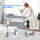 INFANS 3 in 1 Baby Bassinets, Bedside Sleeping for Newborn, Folding Crib with Mattress, Easy to Assemble Cradle
