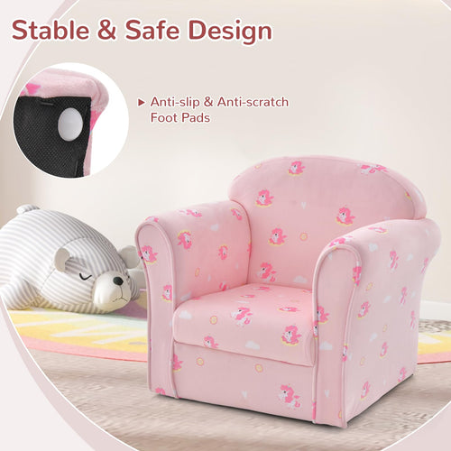 OLAKIDS Kids Sofa, Toddler Armchair Chair with Sturdy Wood Construction, Upholstered Children Armrest Couch