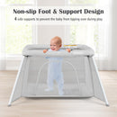 INFANS Travel Crib, Portable Baby Playpen with Removable Bassinet Soft Mattress, Foldable Lightweight Playard Nursery Center