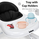INFANS Foldable Baby Walker, 3 in 1 Toddler Walker Learning-Seated Walk-Behind for Boys and Girls