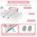 INFANS 3 in 1 Baby Bassinet, Bedside Sleeping, Rocking Cradle, Easy Folding Portable Safer Co-Sleeping Crib with Storage Basket