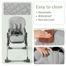 INFANS Baby High Chair, Convertible Quick Folding Portable Highchair with Adjustable Height Backrest Footrest