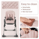 INFANS Baby High Chair, Convertible Quick Folding Portable Highchair with Adjustable Height Backrest Footrest