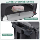 INFANS Baby Bassinet, 4 in 1  Pack and Play Baby Playard with Changing Table, Mosquito Net