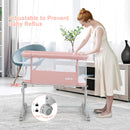 INFANS 3 in 1 Baby Bassinets, Bedside Sleeping for Newborn, Folding Crib with Mattress, Easy to Assemble Cradle