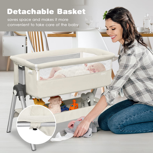 Baby Bassinet Bedside Sleeper with Spine Protecting Support INFANS
