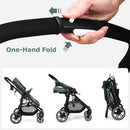 INFANS 2 in 1 Baby Stroller, High Landscape Infant Stroller & Reversible Bassinet Pram, Foldable Pushchair