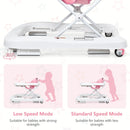 INFANS Foldable Baby Walker, 3 in 1 Toddler Walker Learning-Seated Walk-Behind for Boys and Girls