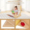 OLAKIDS Wooden Arch Climber Rocker with Soft Cushion for Toddlers