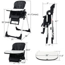INFANS 4 in 1 High Chair–Booster Seat, Convertible Highchair, Installation-Free,Simple Fold for Baby, Infant& Toddler
