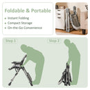 INFANS Baby High Chair, Convertible Quick Folding Portable Highchair with Adjustable Height Backrest Footrest