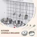 OLAKIDS Play Kitchen for Kids, Wooden Kids Play Kitchen Playset