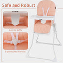 INFANS Baby High Chair, Quick Folding Portable Highchair for Babies and Toddlers with Adjustable Footrest Removable Dishwasher Tray PU Seat