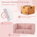 INFANS Modular Kids Play Couch, 8 PCS Toddler Creative Sectional Fort Building Sofa