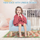 OLAKIDS Kids Sofa, Toddler Armchair with Solid Wooden Frame Anti-Tipping Design Plush Fabric