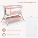 INFANS 5 in 1 Baby Bassinet, Upgraded Flat Rocking Bedside Sleeper with Wheels, Storage Basket, Travel Bag