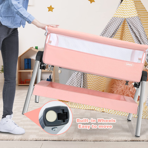 Baby Bassinet Bedside Sleeper with Spine Protecting Support INFANS