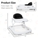 INFANS Foldable Baby Walker, 3 in 1 Toddler Walker Learning-Seated Walk-Behind for Boys and Girls