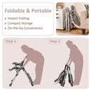 INFANS Baby High Chair, Convertible Quick Folding Portable Highchair with Adjustable Height Backrest Footrest