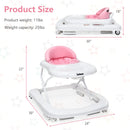 INFANS Foldable Baby Walker, 3 in 1 Toddler Walker Learning-Seated Walk-Behind for Boys and Girls