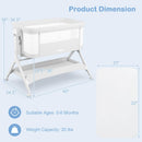 INFANS 5 in 1 Baby Bassinet, Upgraded Flat Rocking Bedside Sleeper with Wheels, Storage Basket, Travel Bag