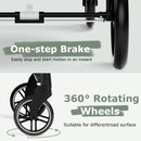 INFANS 2 in 1 Baby Stroller, High Landscape Infant Stroller & Reversible Bassinet Pram, Foldable Pushchair