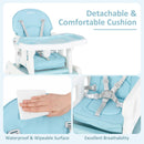 INFANS 5 in 1 Baby High Chair, Convertible Toddler Table Chair Set,  Multi-Function Seat with Lockable Universal Wheels