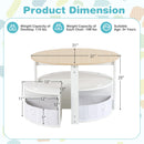 OLAKIDS Toddler Table and Chair Set, Wooden Table and 4 Chairs with Nesting Design, Children Multi-Activity Table