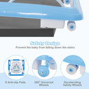 INFANS Foldable Baby Walker, 3 in 1 Toddler Walker Leaning-Seated Walk-Behind with Washable Seat Cushion