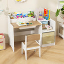 OLAKIDS Kids Table and Chair Set, Toddler Art Craft Play Wood Activity Desk with Chairs, Children Furniture