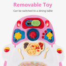 INFANS Baby Walker, 5 in 1 Behind Walker Learning Seated Rocker Bouncer with Removable Music Tray, Adjustable Height
